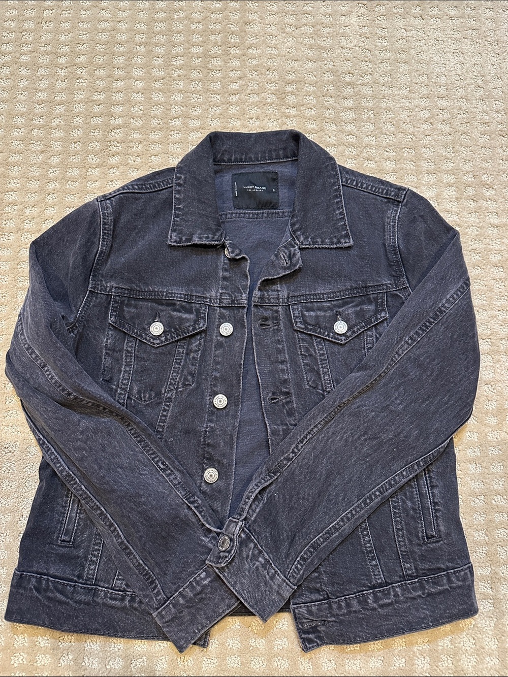 Lucky Brand Washed Black Denim Jacket